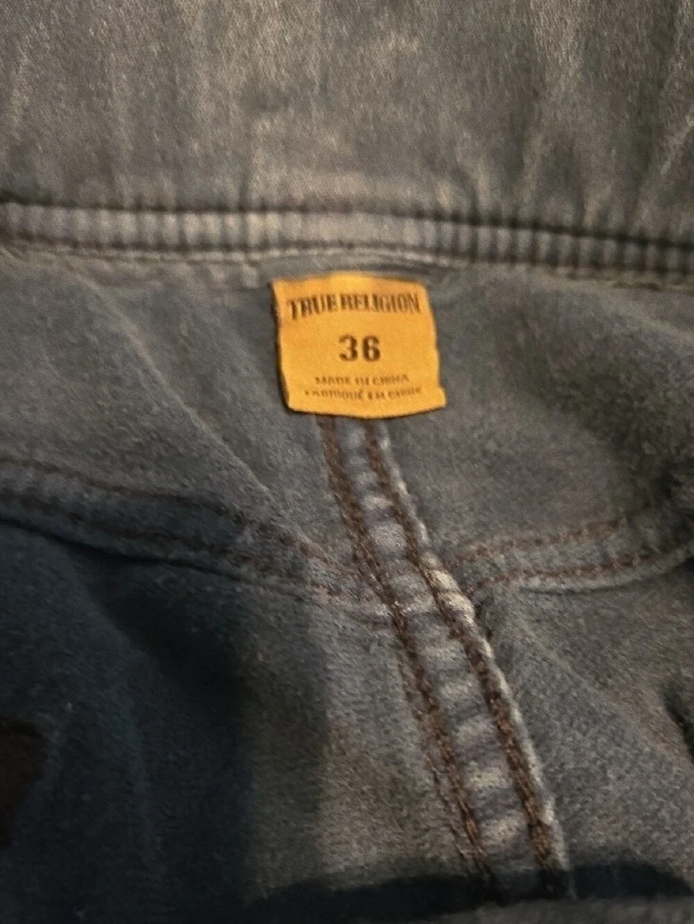 True Religion Slim Straight Washed Blue Jeans